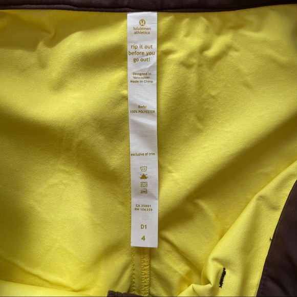 Lululemon Brown Outdoor Long Short Women Size 4 - Picture 10 of 15